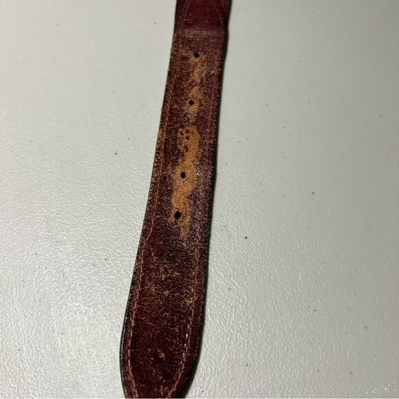 Mexican tooled leather belt - Picture 5 of 13